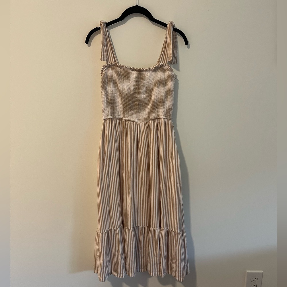 Smocked midi dress